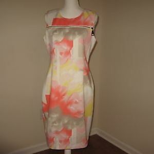 Calvin Klein Printed Zip Yoke Scuba Dress